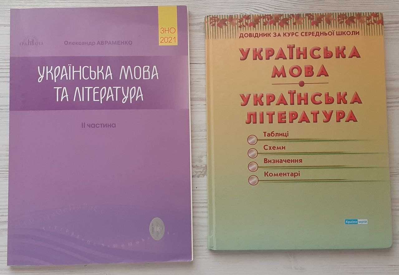 підручники для вивчення англійської та української мови і математики