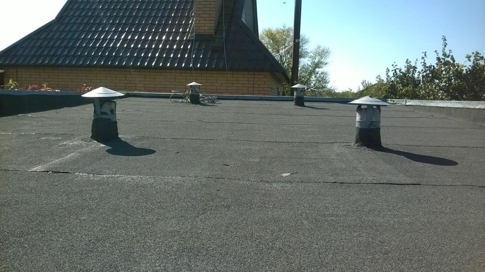 Гідроізоляція даху / Ремонт рубероїду — гаражі, балкони, склади