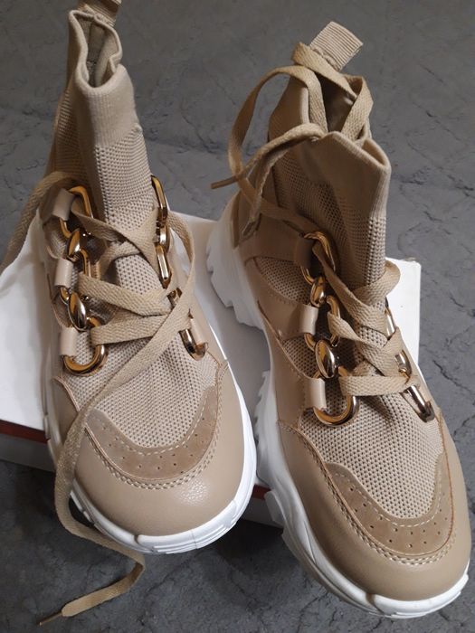 Snickersy beżowe damskie