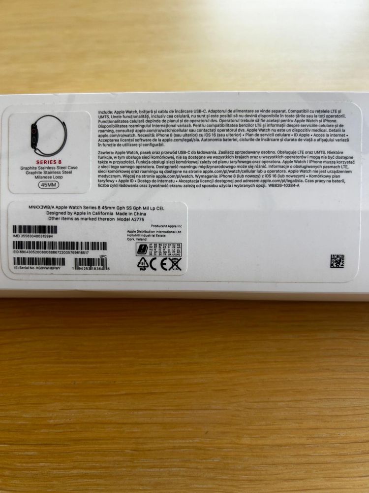 Apple watch series 8 GPS + cellular 45 mm Graphite