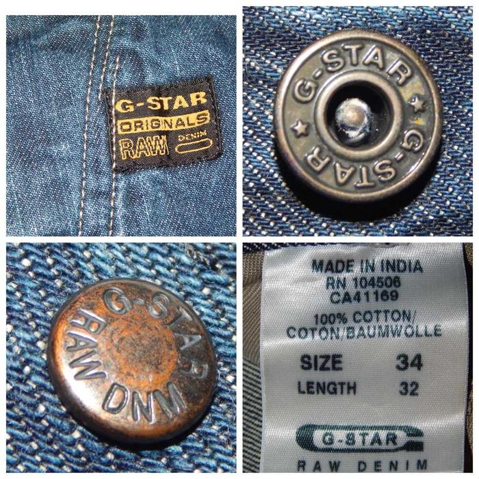 Y2K Винтажные джинсы G-STAR RAW S.C. Concept Elwood. Size W34 L32