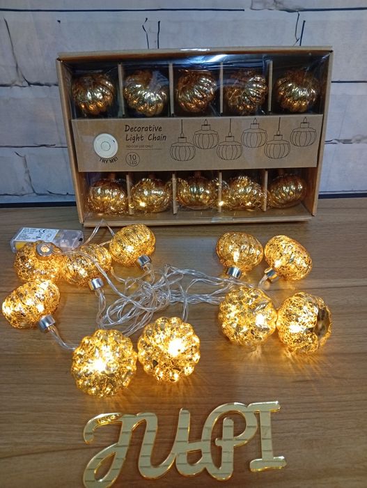 Girlanda dynie 10x led dekoracje jesienne