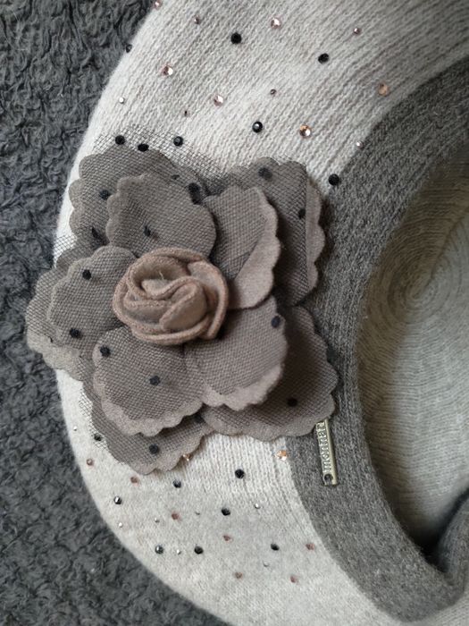 Monnari wełniany beret / czapka damska rozmiar uniwersalny