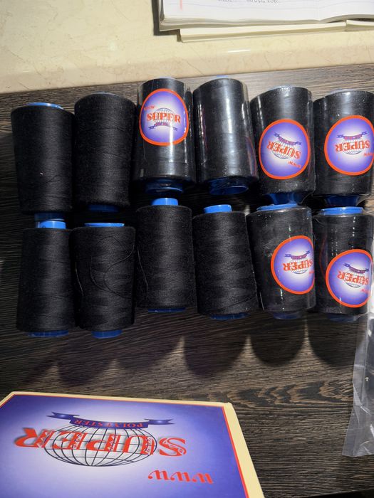 Нитки черные 40/2 super