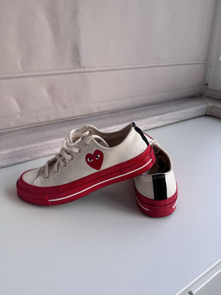 Кеди ConverseXcomme des garçons play chuck taylor 70 low top red sole
