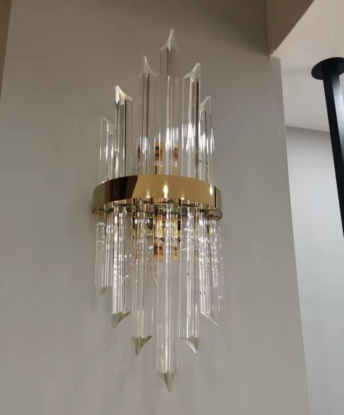 Kinkiet Lukkolight odcienie żółtego i złota, przezroczysty E14 40 W
