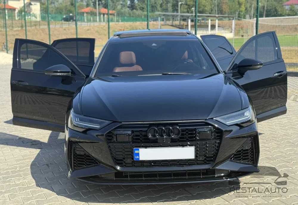 обвес rs6 c8 на audi A6 C8 2018+ Бампер решетка