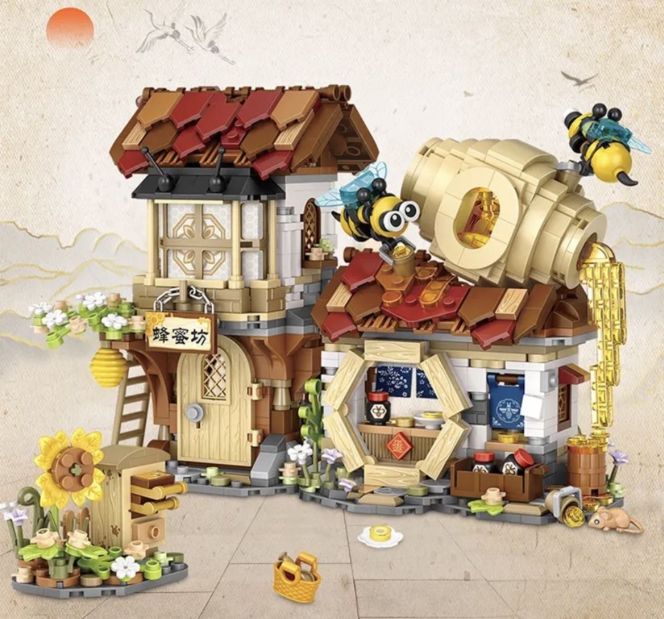Зібраний конструктор бджоли, мед, магазин з бджілками, бджолиний дім