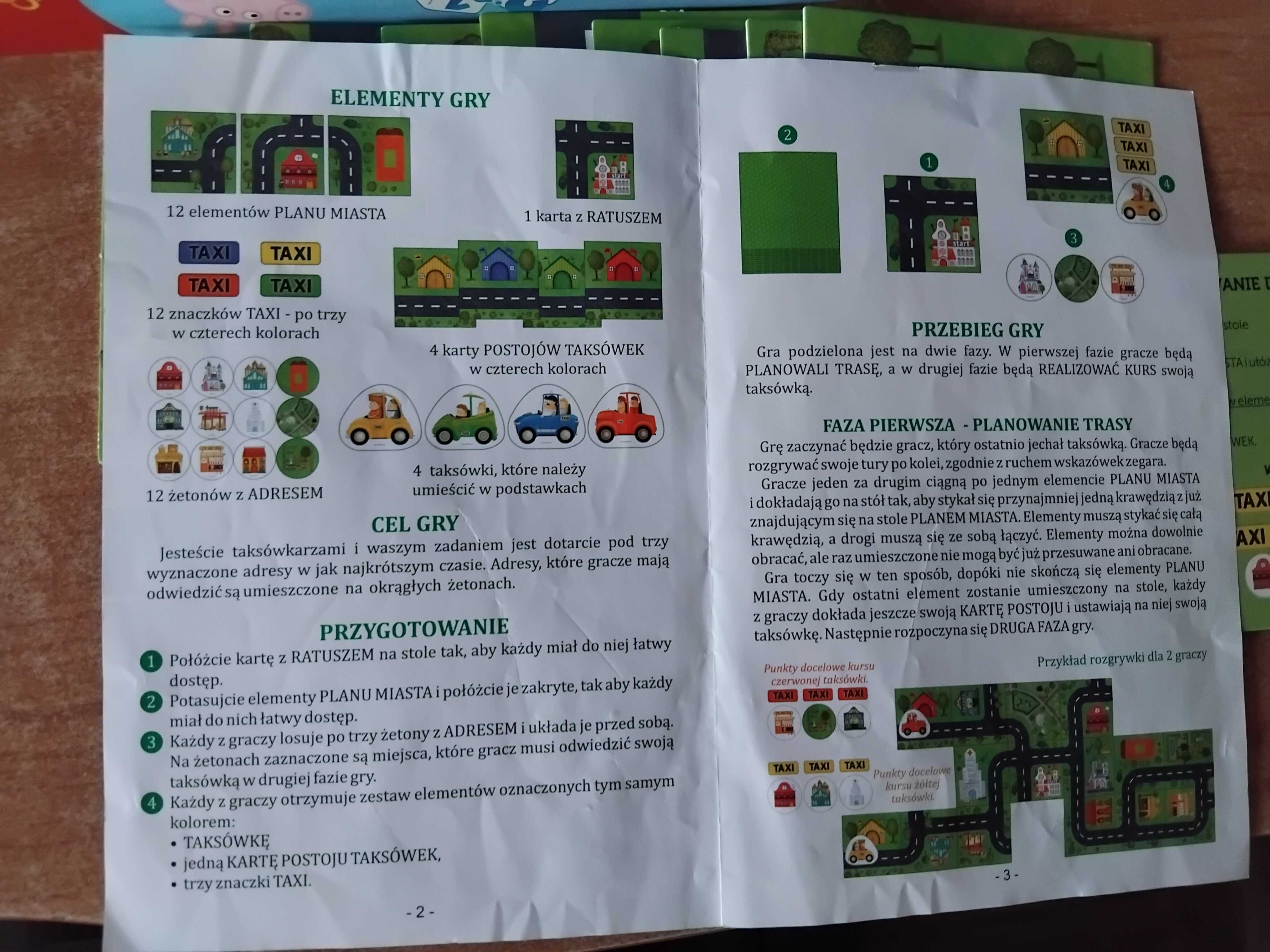 TAXI strategiczna gra planszowa