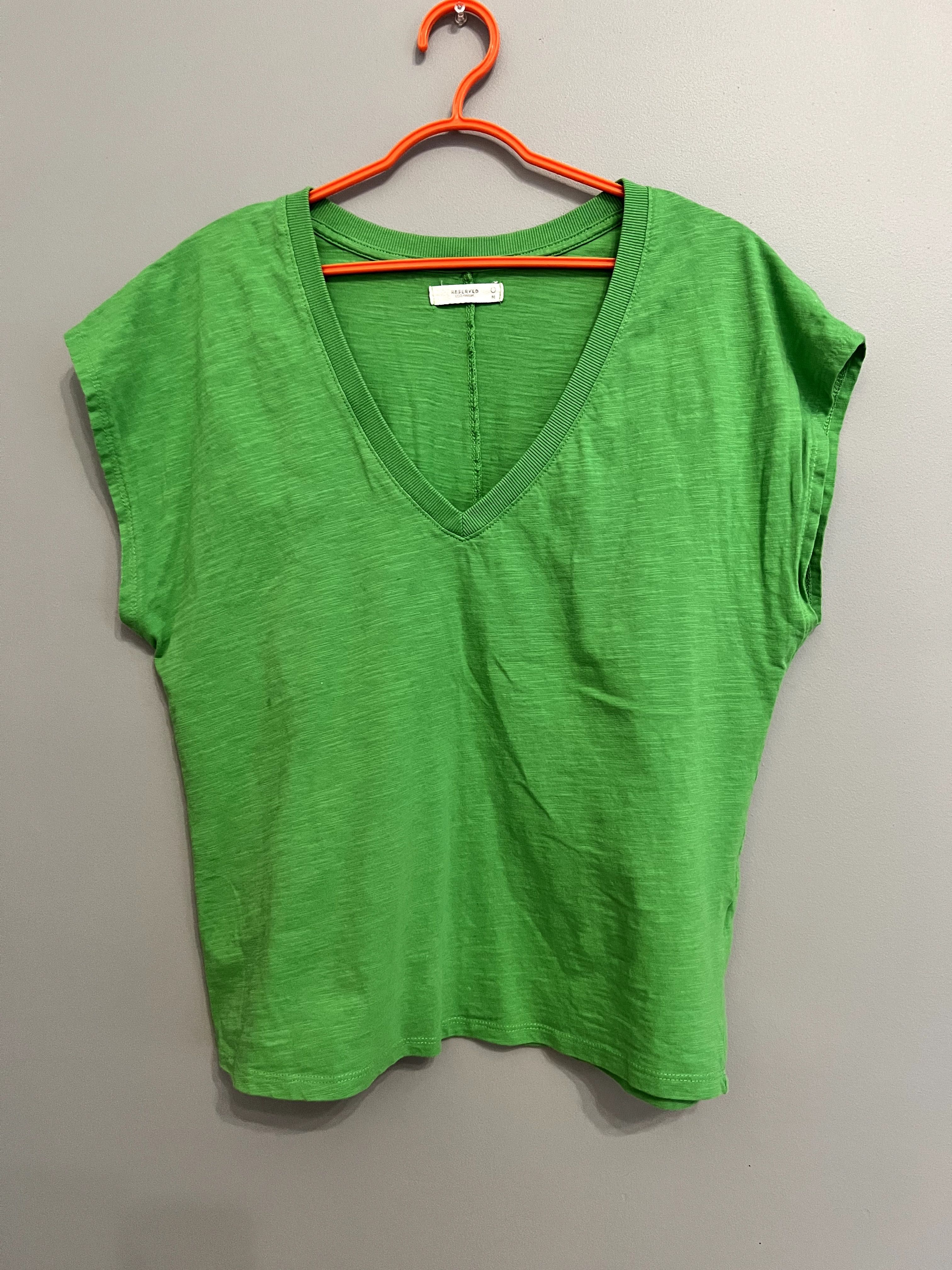 RESERVED damska bluzka koszulka zielona M
