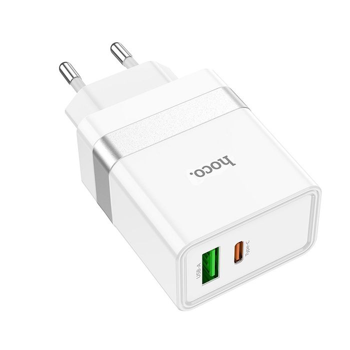 Ładowarka sieciowa do telefonu Hoco USB A + USB C QC3.0 PD 3A 30W N21