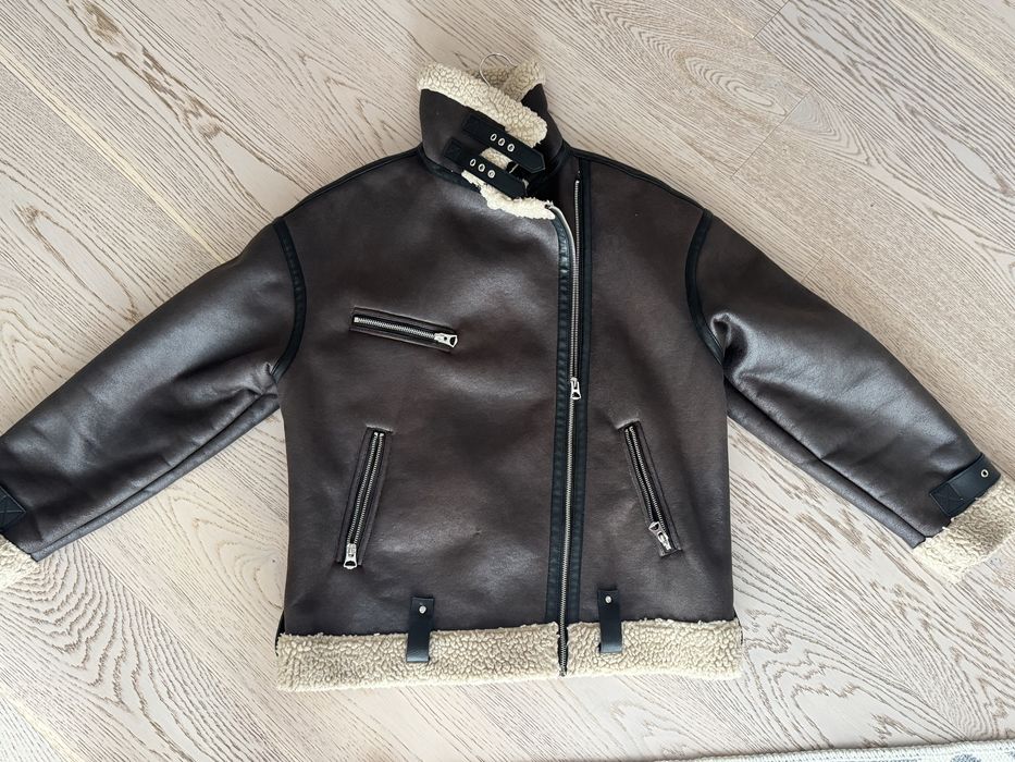 Дублянка на меху оверсайз Zara
