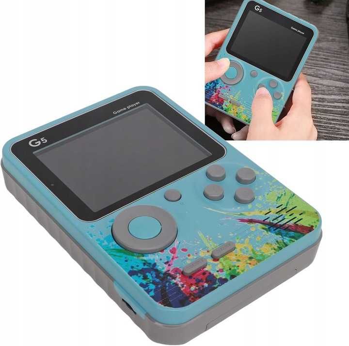 Mini retro GAMEBOY Przenośna Konsola z Grami 500 Gier Kabel AV do TV