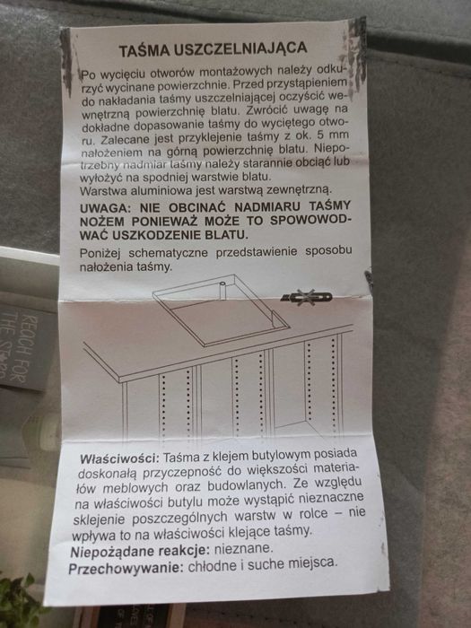 KAMPO Taśma uszczelniająca do blatu 75x300 2szt.