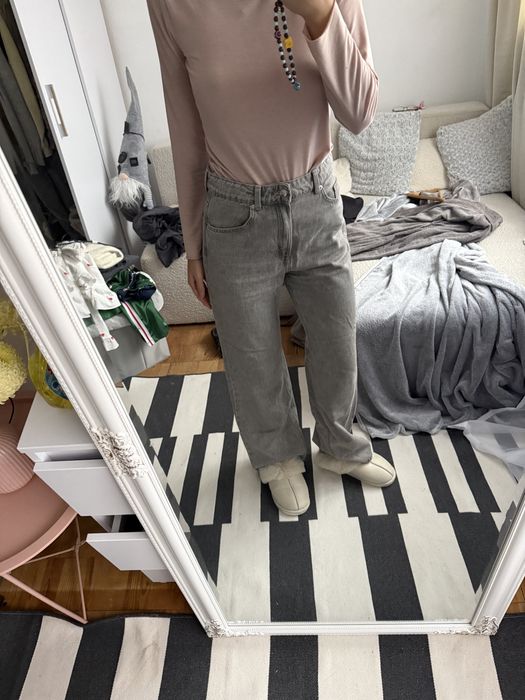 Джинси zara, сірого кольору , wide leg