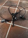 Hamulce shimano zee ( hydrauliczne sram hope czterotłoki)