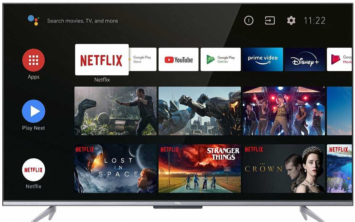 TCL LED 43" 4K HDR AndroidTV WiFi BT DVBT2 43P725 Telewizor Nowy GW