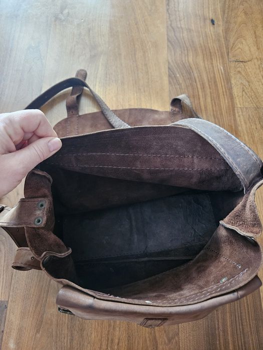 Skórzana torba listonoszka - duża