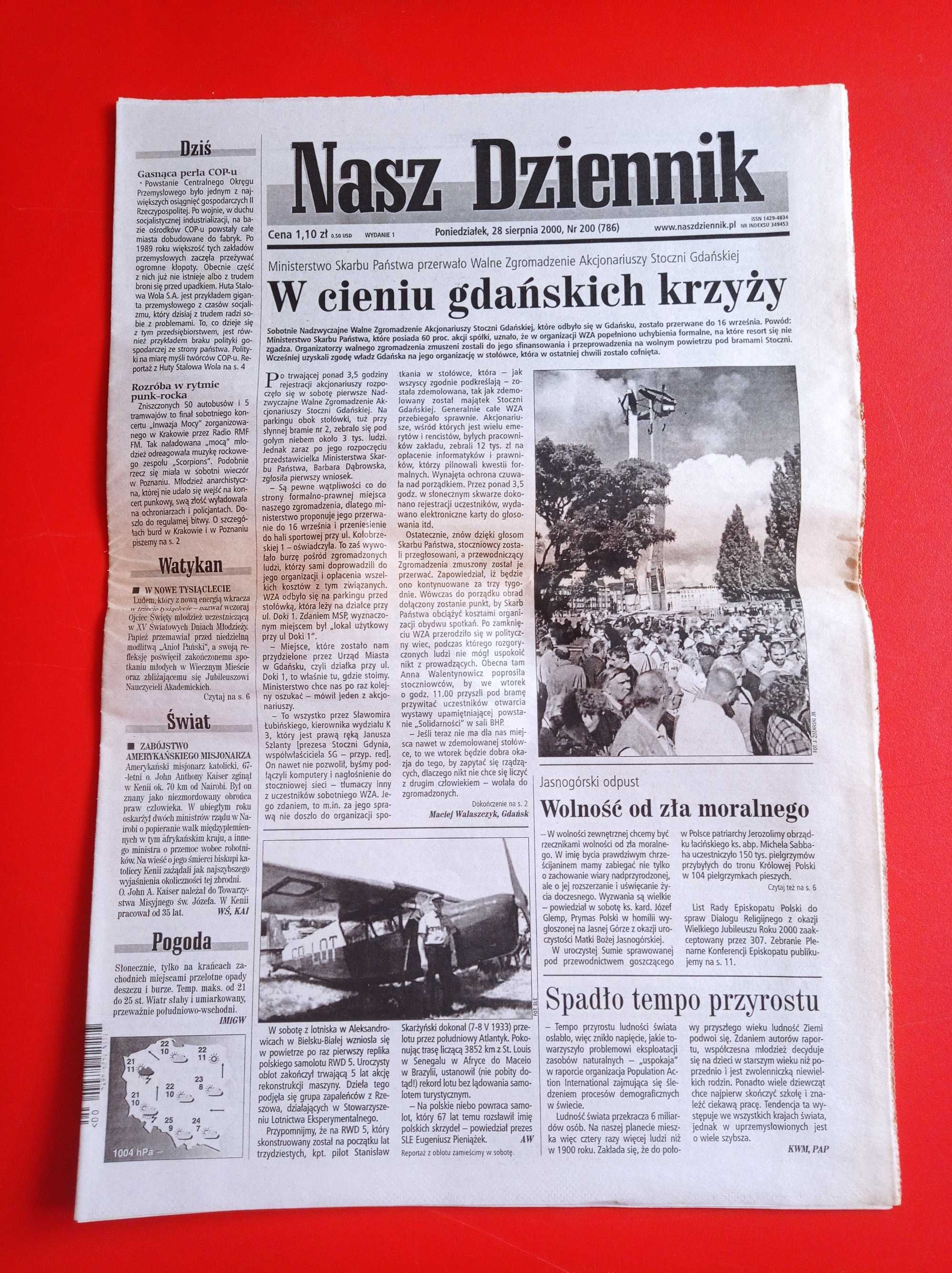 Nasz Dziennik, nr 200/2000, 28 sierpnia 2000