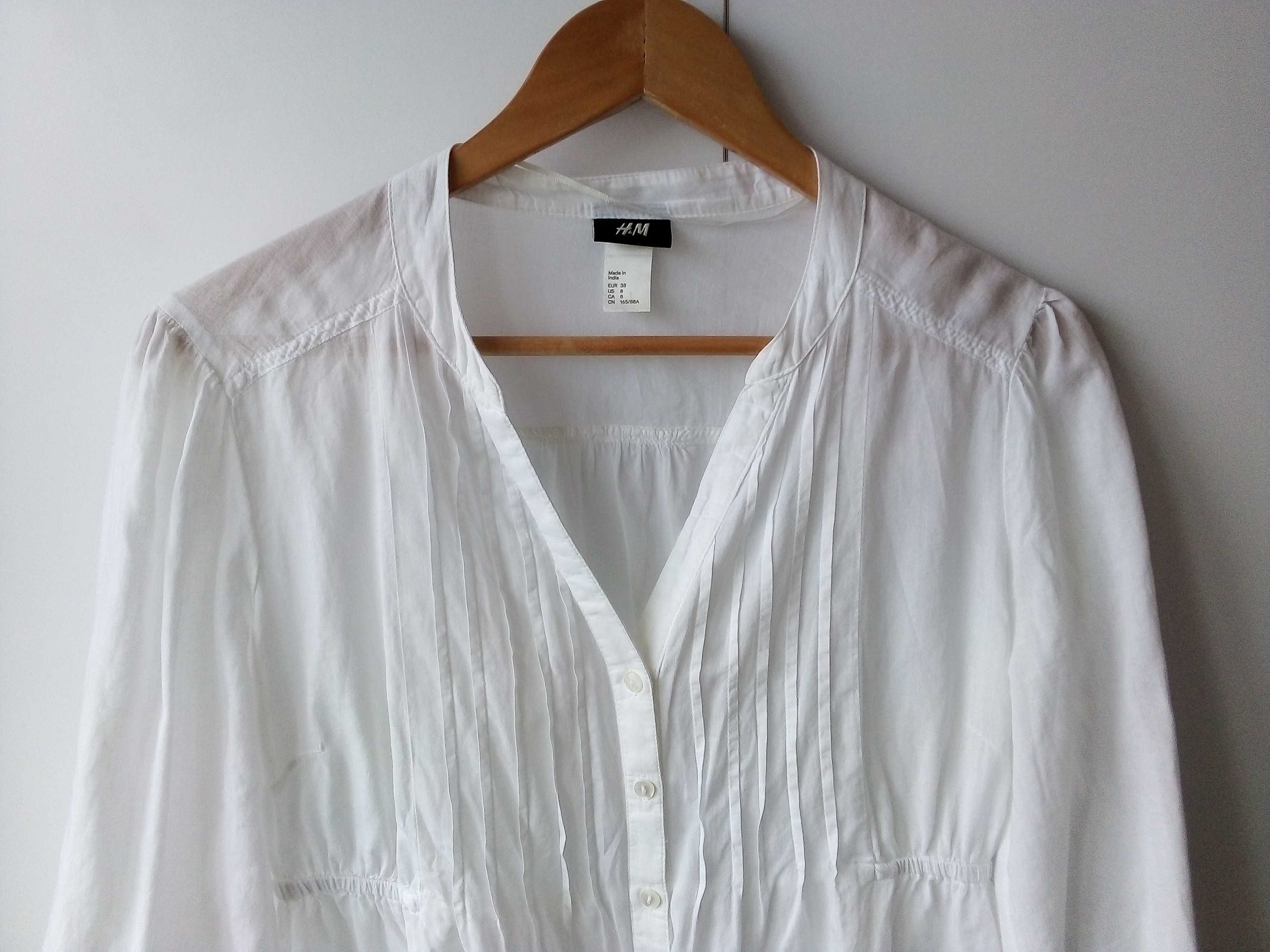 Biała bluzka  3/4 rękawa H&M