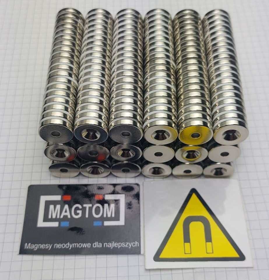 Magnes neodymowy pod wkręt  śrubkę ze stożkiem  MP 12-8/4,2x5 [N38]