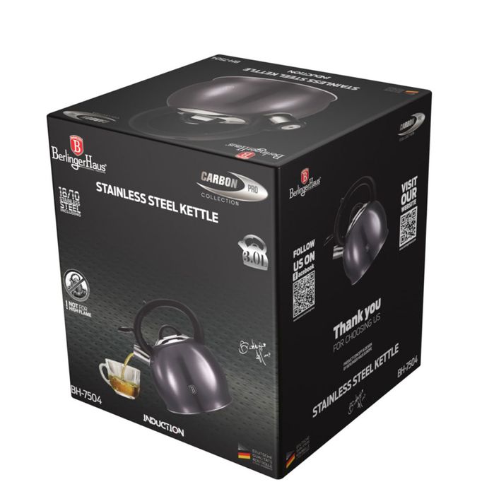 Czajnik 3L Berlinger Haus Bh-7504 Z Gwizdkiem Carbon Pro