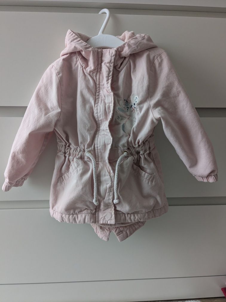 Pudrowa wiosenna kurtka typu parka r. 86 marki Pepco
