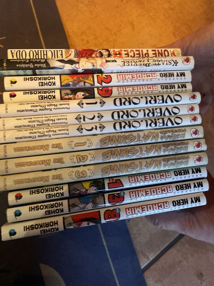 Manga rożne ksiaze piekieł, one piece, my hiro academia, overlord,