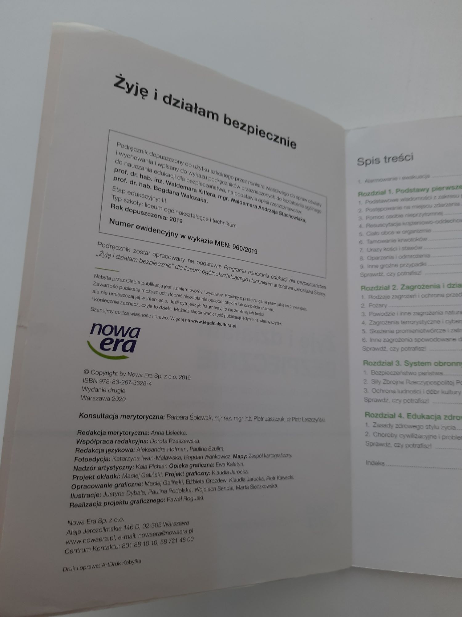 Podręcznik Żyję i działam bezpiecznie Nowa era