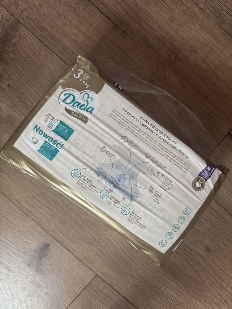 Pampersy Dada rozmiar 3, pieluchy jednorazowe 4-9 kg, 50 sztuk