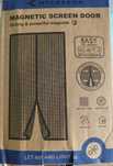 Moskitiera czarna siatka na drzwi balkonowe 100x220 magnes MYCARBON