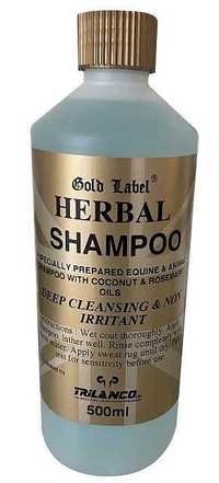 Szampon ziołowy dla koni Herbal Shampoo Gold Label 500 ml