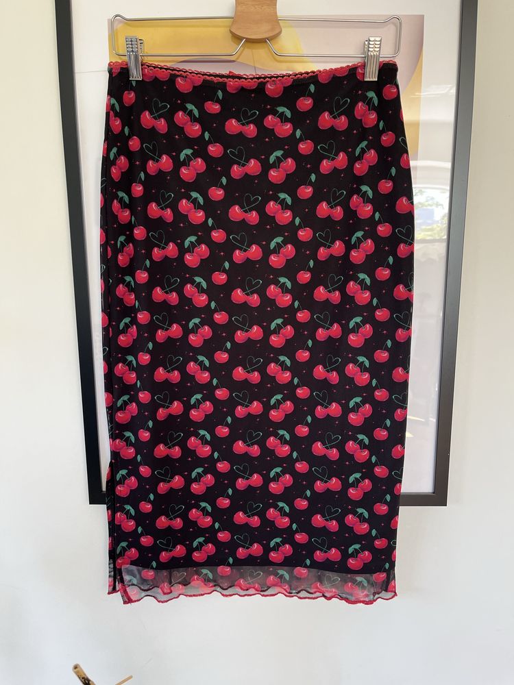 Spódnica cherry w wisienki vintage supply y2k