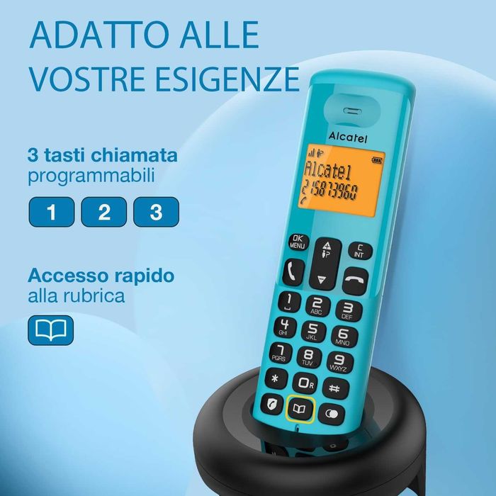 Alcatel E160 Niebieski bezprzewodowy telefon DECT
