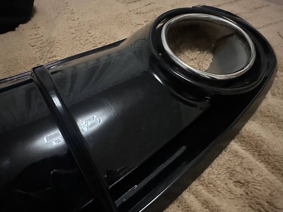 Диффузор Audi з насадками RS Black обичний бампер.А4В8{В8.5} 11-15 рік