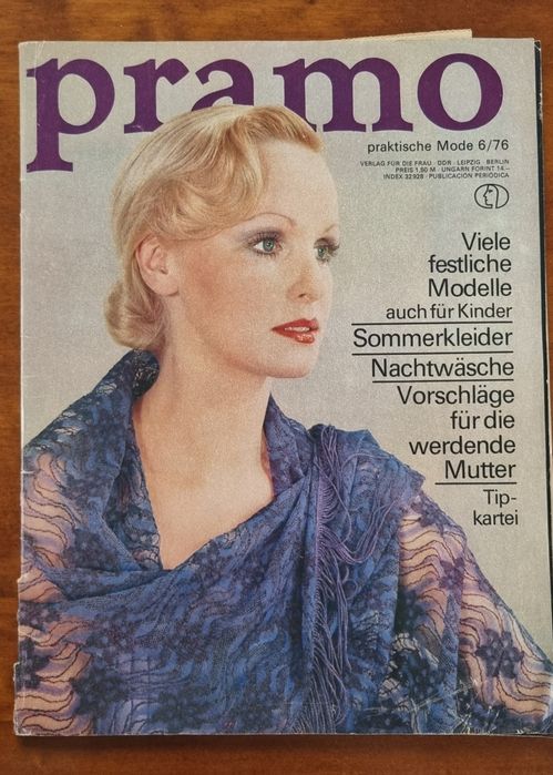 Pramo niemiecki magazyn modowy z 1976 r. + wykrojniki