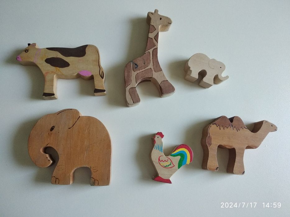 Фігурки тварин дерев'яні іграшки