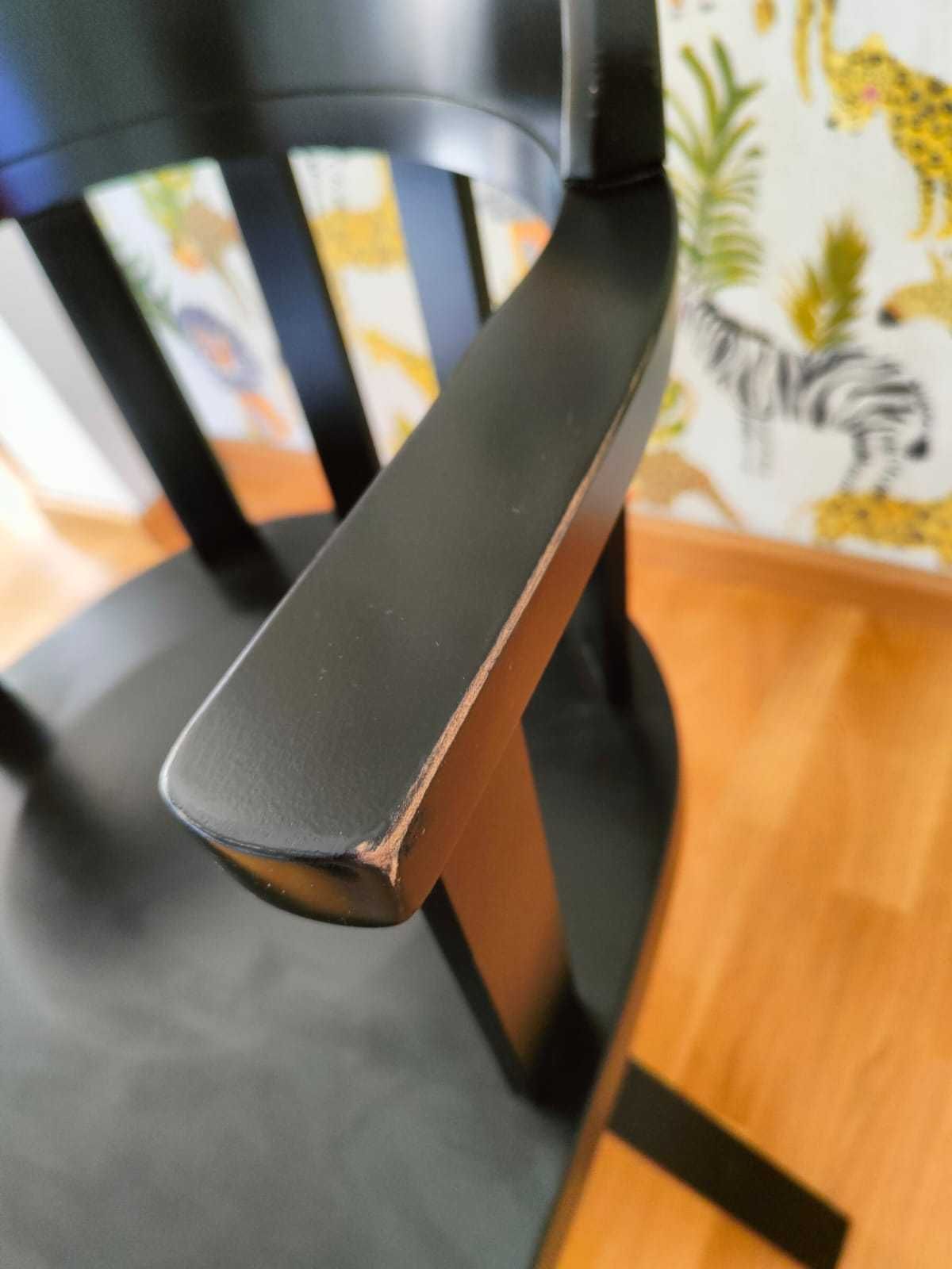 IKEA FEODOR - Drewniane krzesło obrotowe z podłokietnikiem