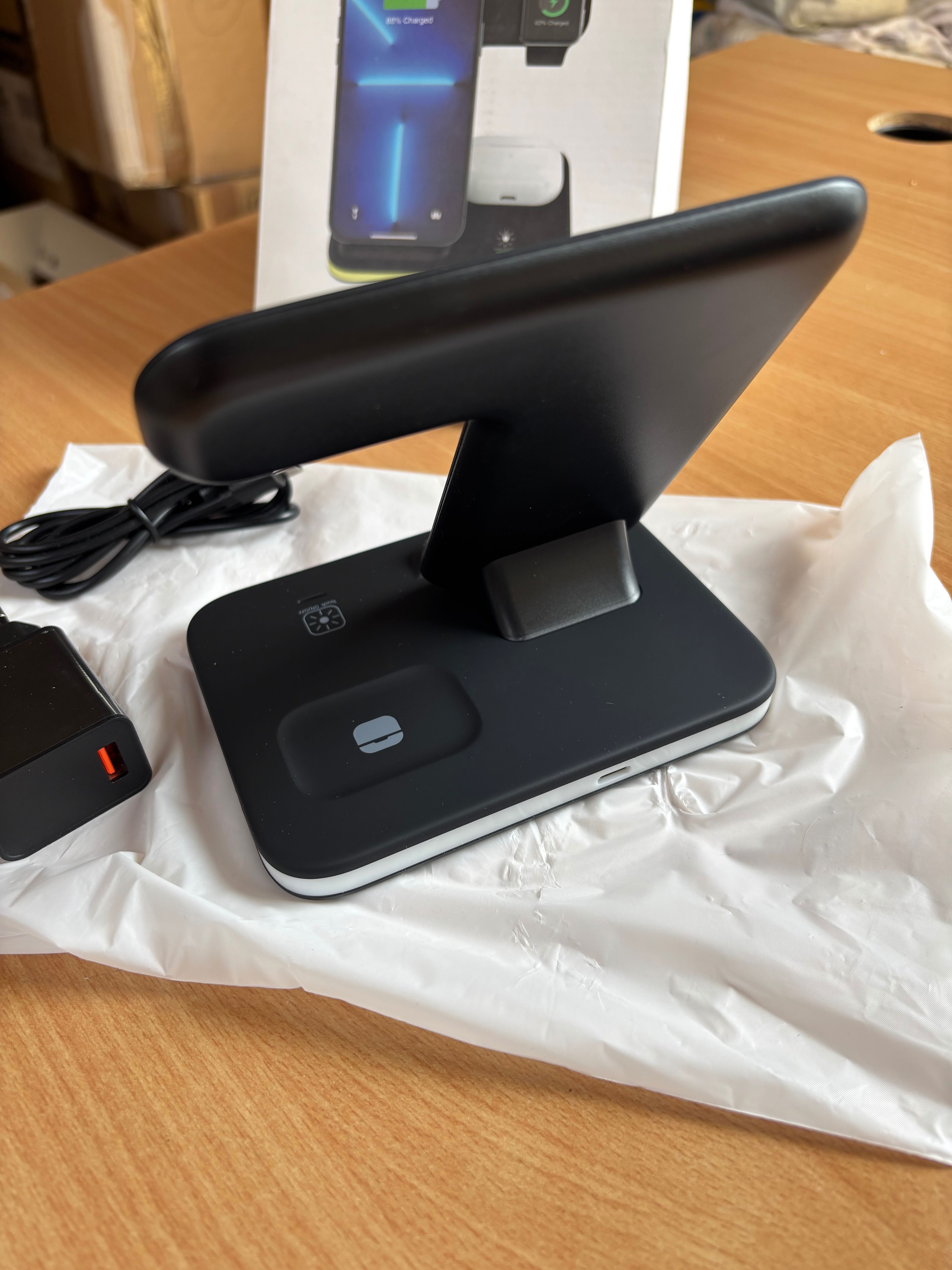 Ładowarka bezprzewodowa do iPhone/iWatch/Airpods czarna