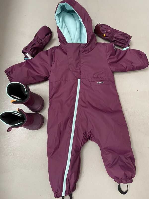 Kombinezon zimowy dziecięcy Decathlon 76-81cm +buty i rękawiczki