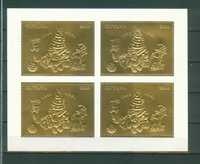 Марки Гайана, Рождество 1993 г.(золотая фольга) 12 марок, НЕ ЛИСТОВ!