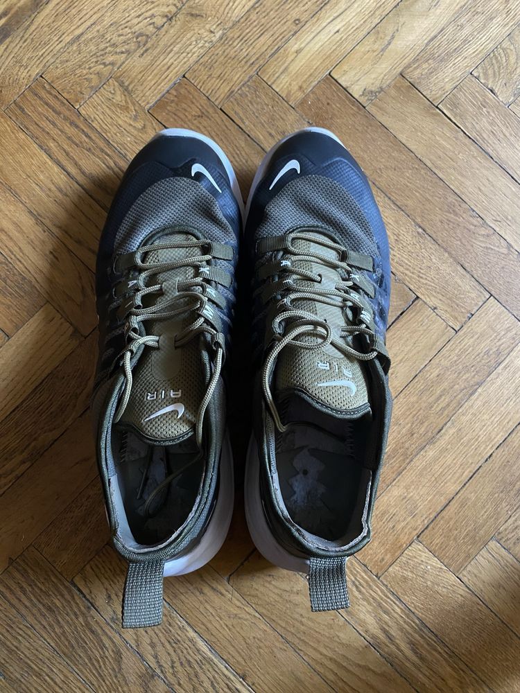 Кроссовки Nike Air Max Axis, Найк, Эир, Аир, чёрный, оливковый.