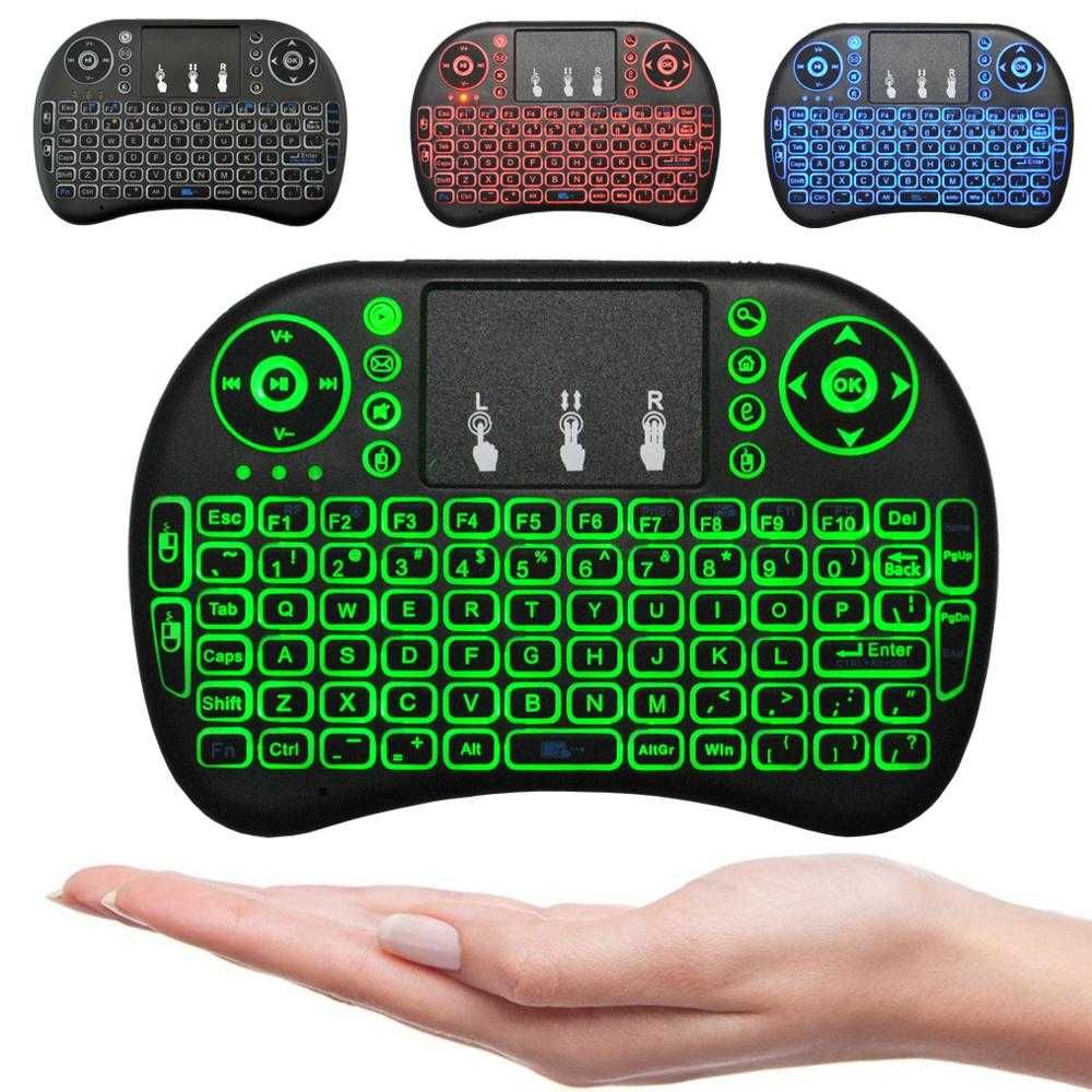 Airmouse - Mini Teclado sem fios - Teclado iluminado a bateria