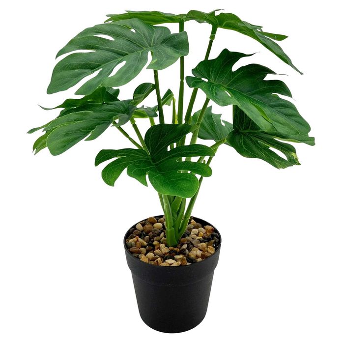 Sztuczna monstera w doniczce roślina dekoracyjna sztuczne kwiaty 28cm
