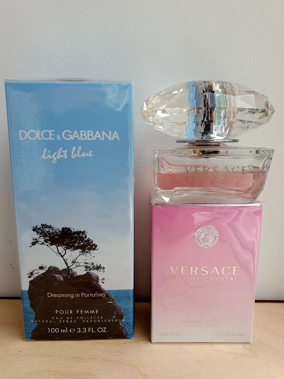 Versace Bright Crystal 30 и б.у 25 мл, Dolce & Gabbana Light Blue 100