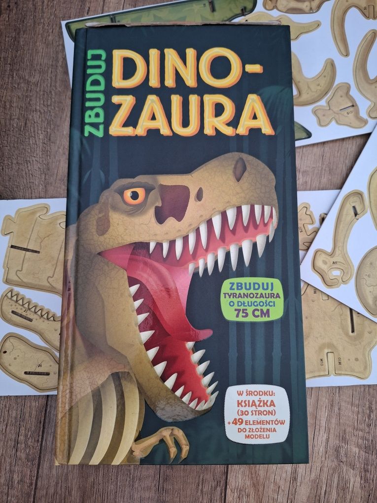 Zbuduj dinozaura kompletny zestaw Tyranozaur, Książka