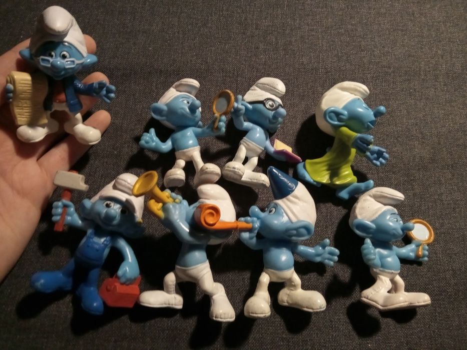Smerfy smurfs duże figurki kolekcja seria komplet