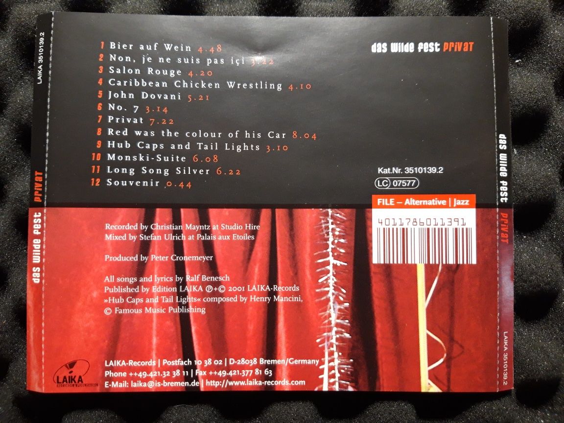 Das Wilde Fest - Privat (CD, 2001)