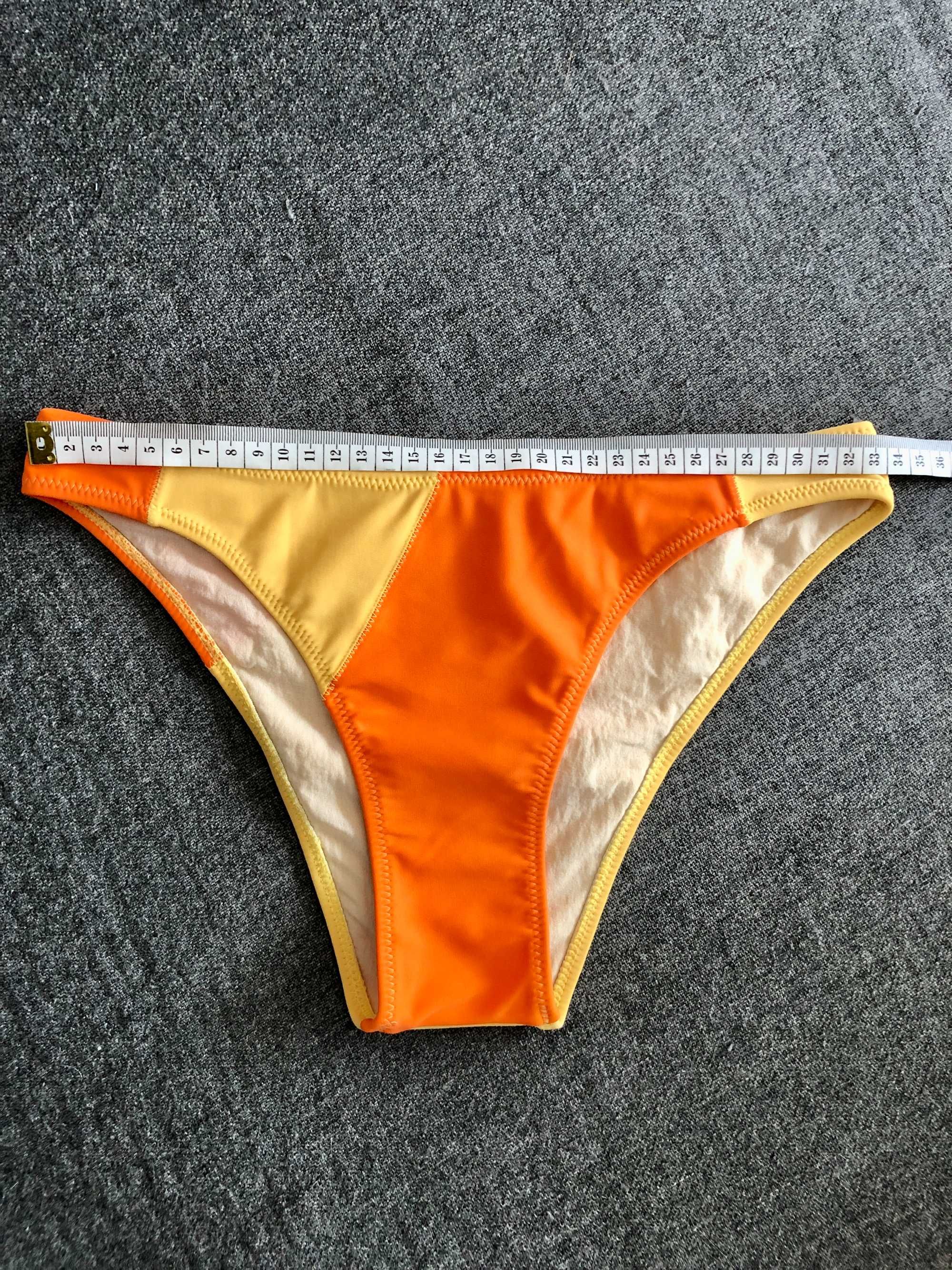 Cueca Bikini Calzedonia laranja e amarela