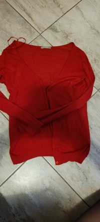 Czerwony sweterek sweter kardigan Orsay 38 M guziki